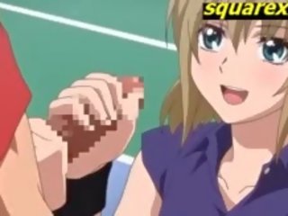 Knull på tennis domstol hårdporr animen show